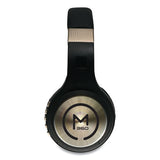 Serenity Stereo Wireless Headphones With Microphone, Black With Gold Accents