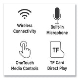 Serenity Stereo Wireless Headphones With Microphone, Black With Gold Accents