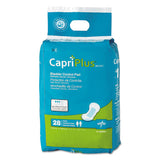 Capri Plus Bladder Control Pads, Regular, 5.5" X 10.5", 28-pack, 12-carton