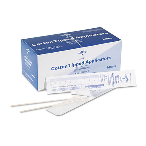 Cotton-tipped Applicators, 6", 100 Applicators-box