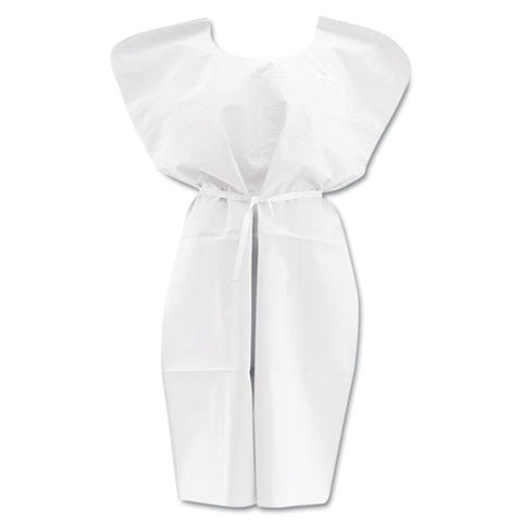 Disposable Patient Gowns, 3-ply T-p-t, 30 In. X 42 In., White, 50-carton