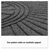 Ecoguard Diamond Floor Mat, Single Fan, 48 X 96, Charcoal