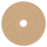 Ultra High-speed Floor Burnishing Pads 3400, 20" Diameter, Tan, 5-carton