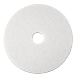 Super Polish Floor Pad 4100, 19" Diameter, White, 5-carton