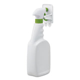 Spray Bottle Holder, 2.34 X 1.69 X 3.34, White, 2 Hangers-4 Strips-pack