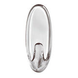 Clear Hooks And Strips, Plastic, Medium, 6 Hooks And 12 Strips-pack