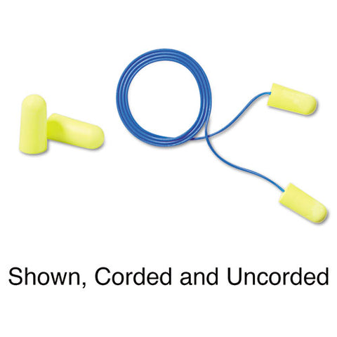 E·a·rsoft Yellow Neon Soft Foam Earplugs, Uncorded, Regular Size, 200 Pairs