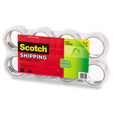 Sure Start Packaging Tape, 3" Core, 1.88" X 54.6 Yds, Clear, 8-pack