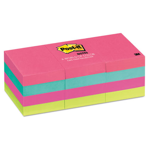 Original Pads In Cape Town Colors, 1 3-8 X 1 7-8, 100-sheet, 12-pack