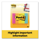Page Flag Markers, Assorted Brights, 100 Strips-pad, 5 Pads-pack