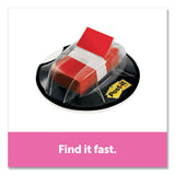 Page Flags In Desk Grip Dispenser, 1 X 1 3-4, Red, 200-dispenser