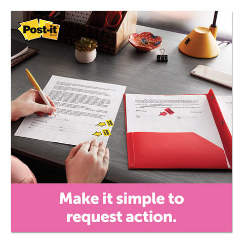 High Volume Flag Dispenser, "sign Here", Red, 200 Flags-dispenser