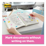 Page Flags In Desk Grip Dispenser, 1 X 1 3-4, Yellow, 200-dispenser