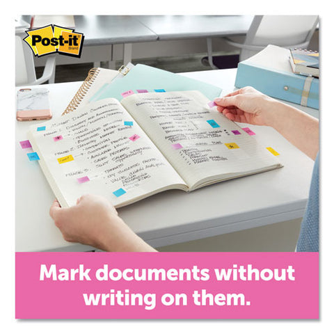 Page Flags In Desk Grip Dispenser, 1 X 1 3-4, Yellow, 200-dispenser