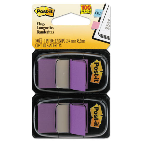 Standard Page Flags In Dispenser, Purple, 100 Flags-dispenser