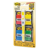 Page Flag Value Pack, Assorted, 200 1" Flags + Highlighter With 50 1-2" Flags