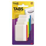 Tabs, Lined, 1-5-cut Tabs, Assorted Primary Colors, 2" Wide, 24-pack