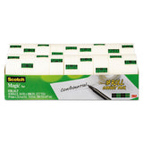 Magic Tape Cabinet Pack, 1" Core, 0.75" X 83.33 Ft, Clear, 18-pack