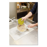 Dual Purpose Scour Pad, 5" X 5", Green-yellow, 15-carton