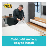Dry Erase Surface, 50 Ft X 4 Ft, White