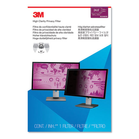 High Clarity Privacy Filter For 24" Widescreen Monitor, 16:10 Aspect Ratio