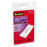 Self-sealing Laminating Pouches, 12.5 Mil, 2.81" X 4.5", Gloss Clear, 5-pack