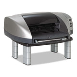 Adjustable Height Monitor Stand, 15" X 12" X 2.63" To 5.78", Black-silver, Supports 80 Lbs