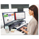 Adjustable Monitor Stand, 16" X 12" X 1.75" To 5.5", Black, Supports 20 Lbs