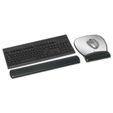Precise Leatherette Mouse Pad W-wrist Rest, Nonskid Base, 8-3-4 X 9-1-4, Black