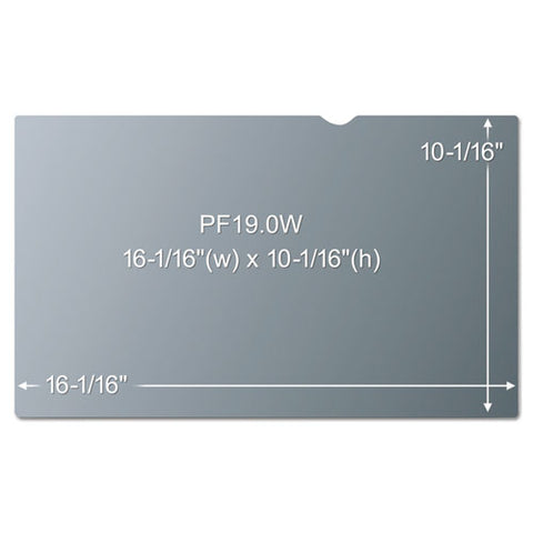 Frameless Blackout Privacy Filter For 19" Widescreen Monitor, 16:10 Aspect Ratio
