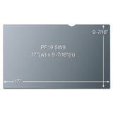 Frameless Blackout Privacy Filter For 19.5" Widescreen Monitor, 16:9 Aspect Ratio