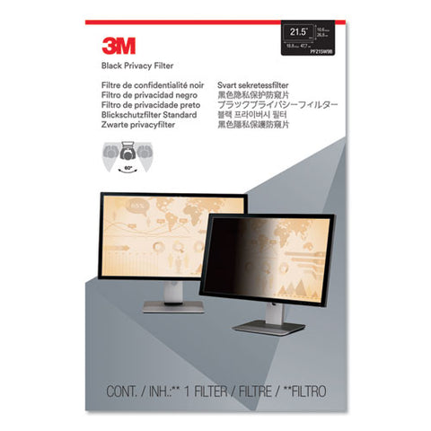Frameless Blackout Privacy Filter For 21.5" Widescreen Monitor, 16:9 Aspect Ratio