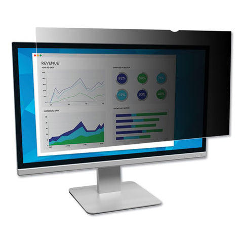 Frameless Blackout Privacy Filter For 27" Widescreen Monitor, 16:9 Aspect Ratio