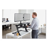 Precision Standing Desk, 42" X 23.2" X 6.2" To 20", Black