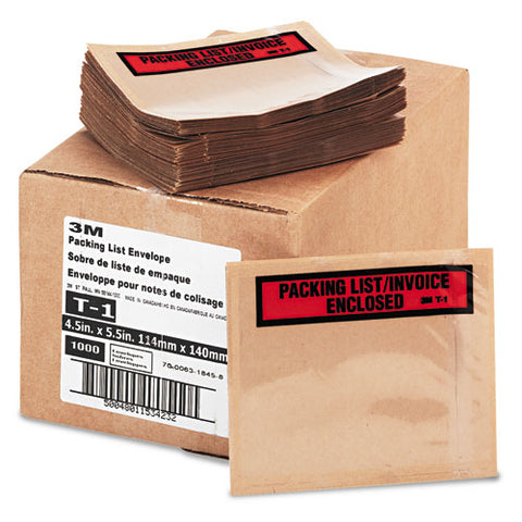 Top Print Self-adhesive Packing List Envelope, 4.5 X 5.5, Clear, 1,000-box