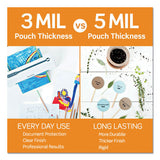 Laminating Pouches, 5 Mil, 5" X 7", Gloss Clear, 20-pack