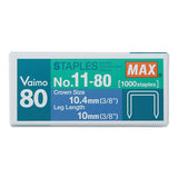 Vaimo 11 Staples, 0.38" Leg, 0.5" Crown, Steel, 1,000-box