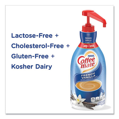 Liquid Coffee Creamer, French Vanilla, 1.5 Liter Pump Bottle, 2-carton