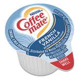 Liquid Coffee Creamer, French Vanilla, 0.38 Oz Mini Cups, 180-carton
