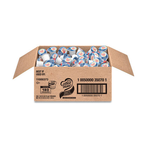 Liquid Coffee Creamer, French Vanilla, 0.38 Oz Mini Cups, 180-carton