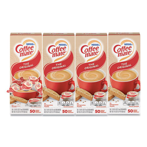 Liquid Coffee Creamer, Original, 0.38 Oz Mini Cups, 50-box, 4 Boxes-carton, 200 Total-carton