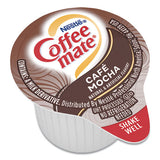 Liquid Coffee Creamer, Cafe Mocha, 0.38 Oz Mini Cups, 50-box, 4 Boxes-carton, 200 Total-carton