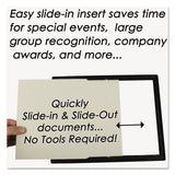 Ez Mount Document Frame With Trim Accent And Plastic Face, Plastic, 8.5 X 11 Insert, Black-gold, 18-carton