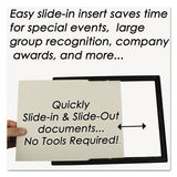Ez Mount Document Frame With Trim Accent And Plastic Face, Plastic, 8.5 X 11 Insert, Black-gold