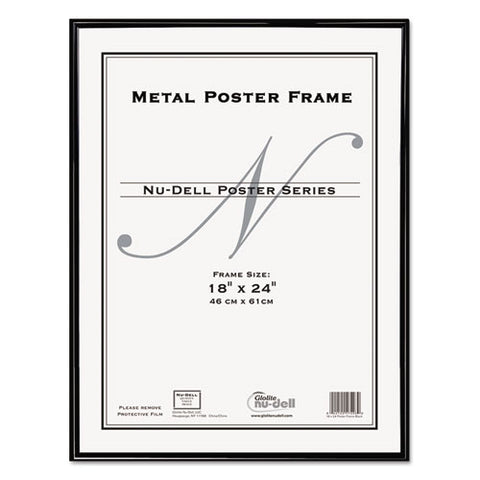 Metal Poster Frame, Plastic Face, 18 X 24, Black