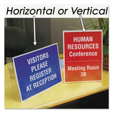 Clear Plastic Sign Holder, Stand-up, Slanted, 8 1-2 X 11