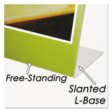 Clear Plastic Sign Holder, Stand-up, Slanted, 8 1-2 X 11