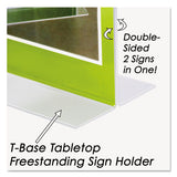 Clear Plastic Sign Holder, Stand-up, 8 1-2 X 11