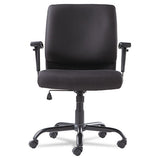 Big And Tall Swivel-tilt Mid-back Chair, Supports Up To 450 Lbs, Black Seat-black Back, Black Base