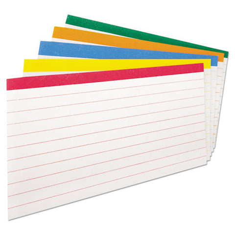 Color Coded Ruled Index Cards, 3 X 5, Assorted Colors, 100-pack